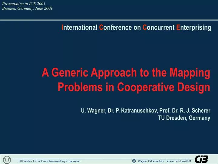 a generic approach to the mapping problems in cooperative design