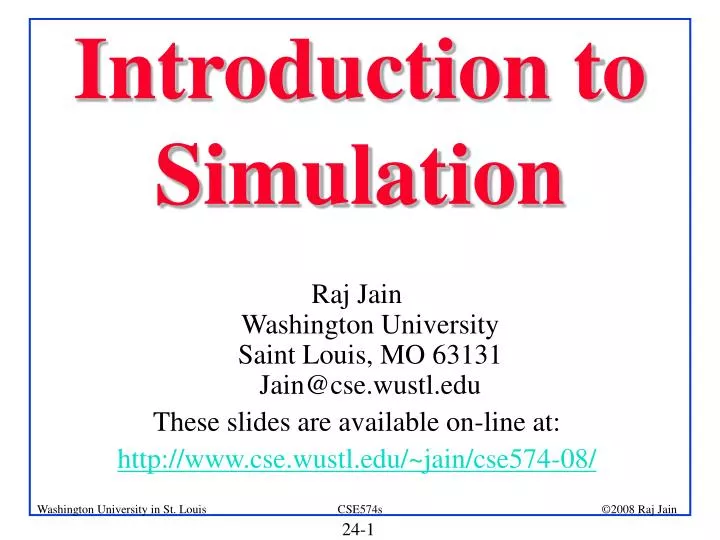 introduction to simulation