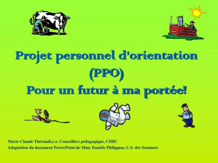 projet personnel d orientation ppo pour un futur ma port e