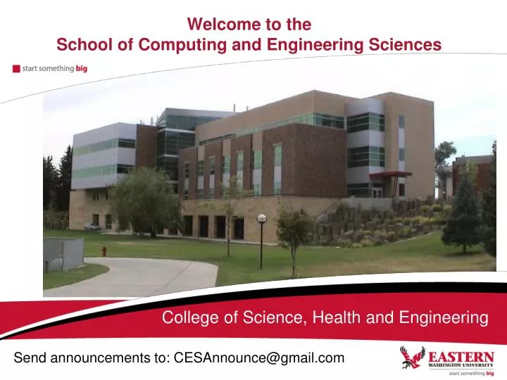 welcome to the school of computing and engineering sciences