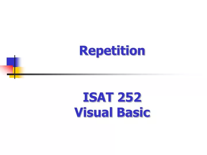 isat 252 visual basic