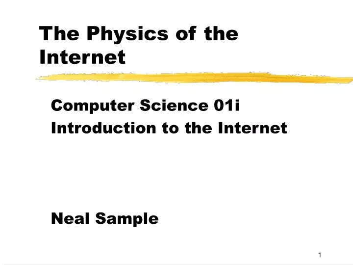 the physics of the internet