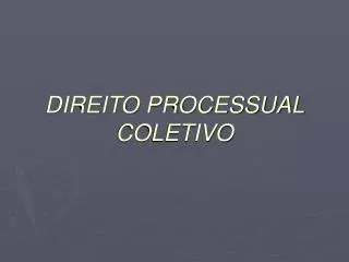 direito processual coletivo