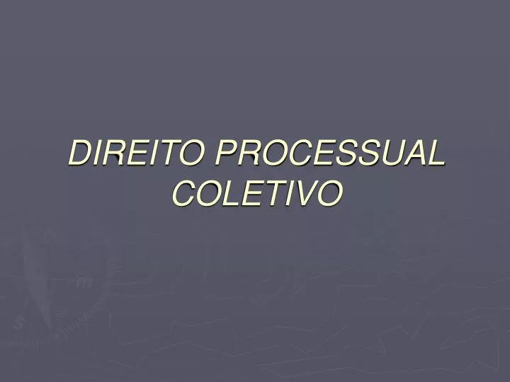 direito processual coletivo