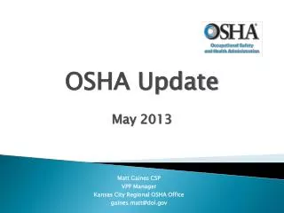 OSHA Update May 2013