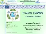 Progetto COSMOS - slide 1