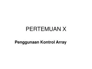 pertemuan x
