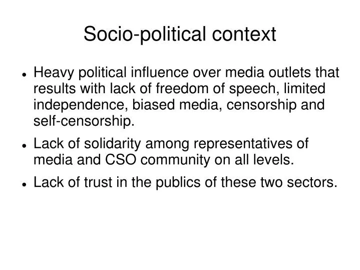 socio political context