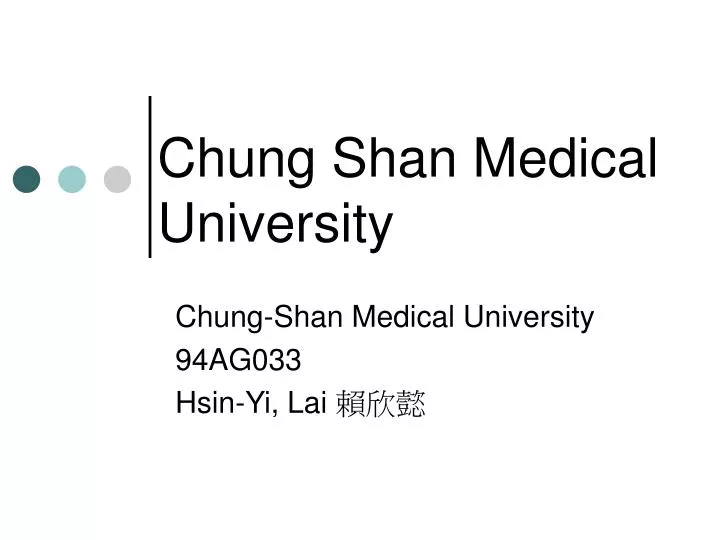 chung shan medical university