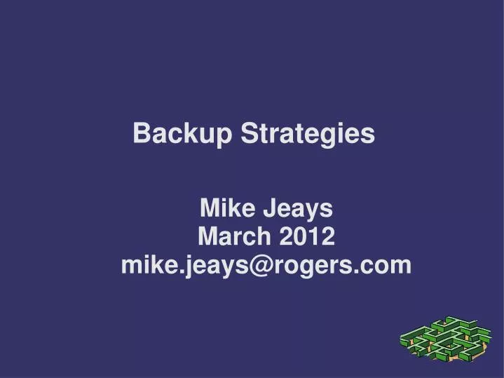 mike jeays march 2012 mike jeays@rogers com