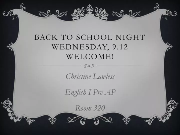 back to school night wednesday 9 12 welcome