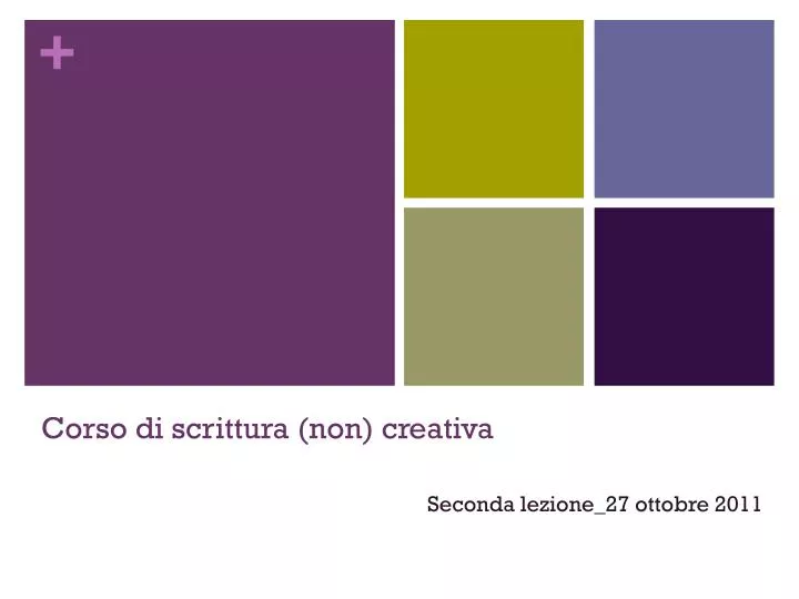 corso di scrittura non creativa