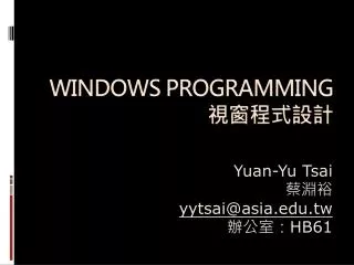 windows programming