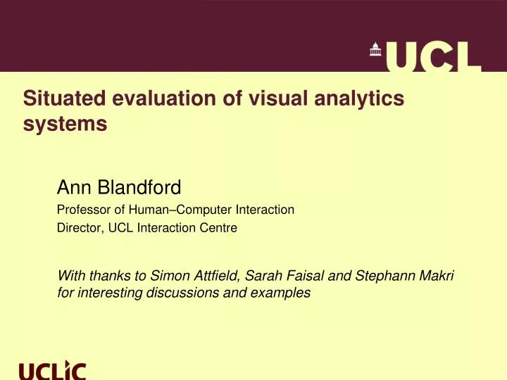 situated evaluation of visual analytics systems