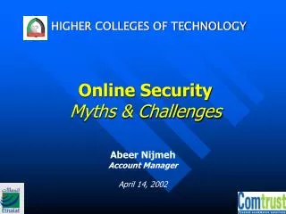 Online Security Myths &amp; Challenges