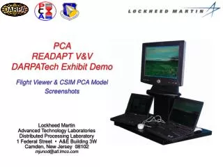 PCA READAPT V&amp;V DARPATech Exhibit Demo