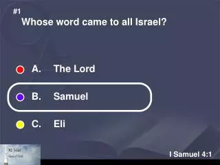 I Samuel 4:1