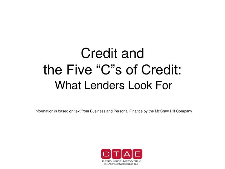 credit and the five c s of credit