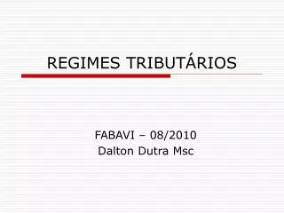 regimes tribut rios