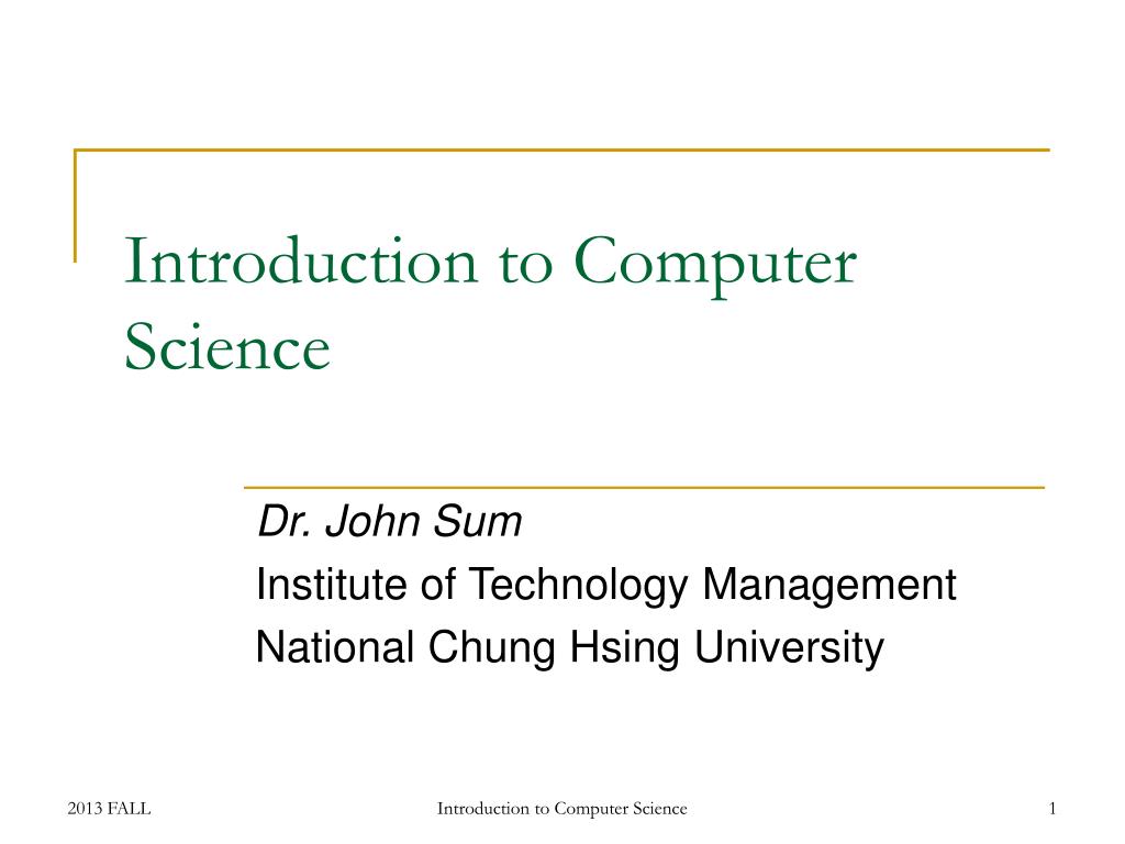 PPT - Introduction to Computer Science PowerPoint Presentation, free ...