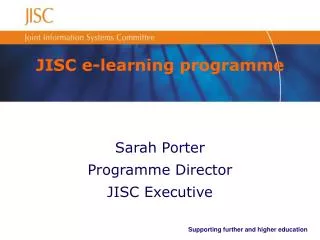 JISC e-learning programme