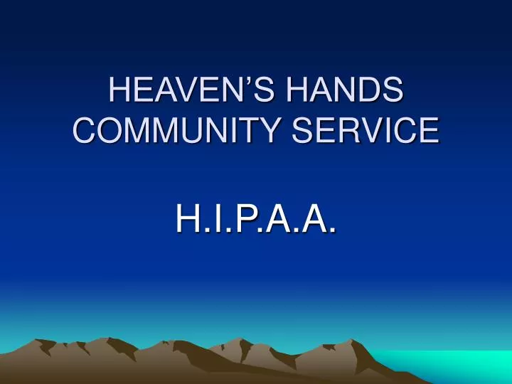 heaven s hands community service