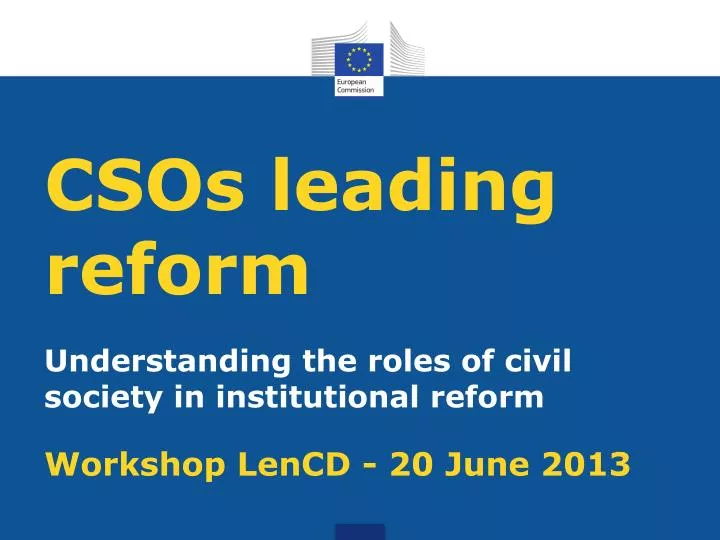 csos leading reform