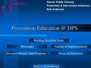 Prevention Education @ DPS