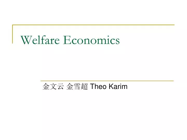 welfare economics
