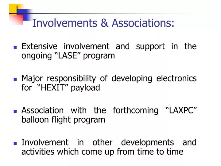 involvements associations