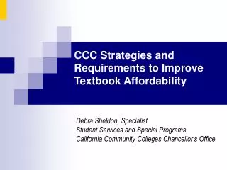 Debra Sheldon, Specialist Student Services and Special Programs
