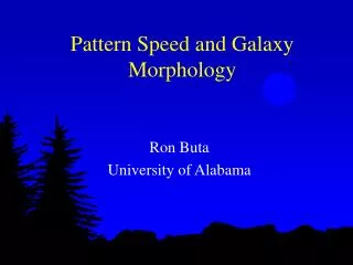 Pattern Speed and Galaxy Morphology
