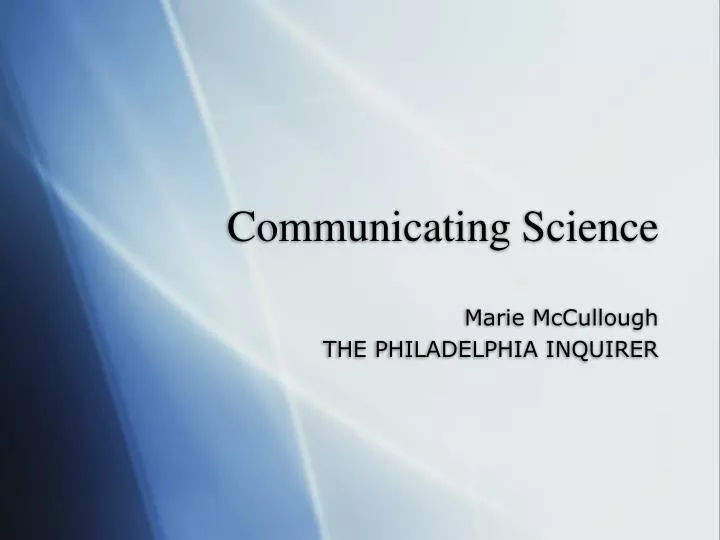 communicating science