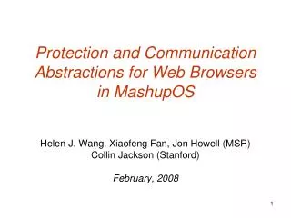 Protection and Communication Abstractions for Web Browsers in MashupOS