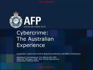 Cybercrime: The Australian Experience