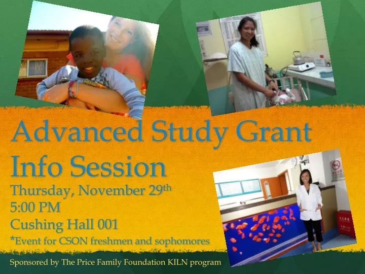 advanced study grant info session