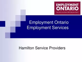 Employment Ontario Employment Services