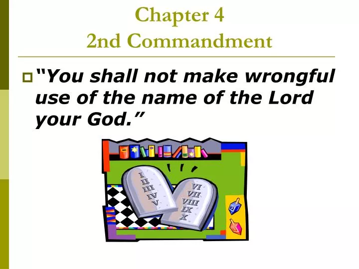 chapter 4 2nd commandment