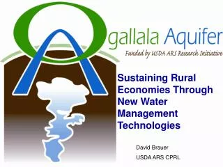 Sustaining Rural Economies Through New Water Management Technologies