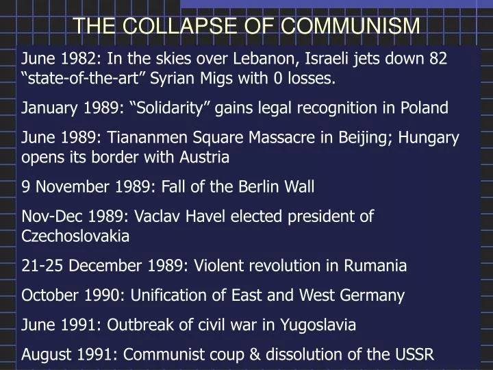 the collapse of communism