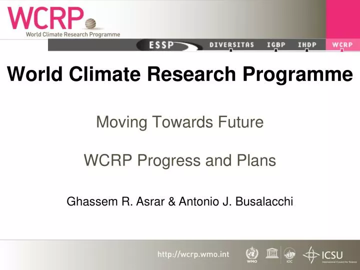 world climate research programme moving towards future wcrp progress and plans