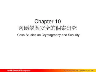 chapter 10 case studies on cryptography and security