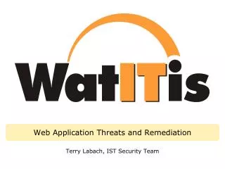 Web Application Threats and Remediation