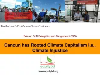 Cancun has Rooted Climate Capitalism i.e., Climate Injustice