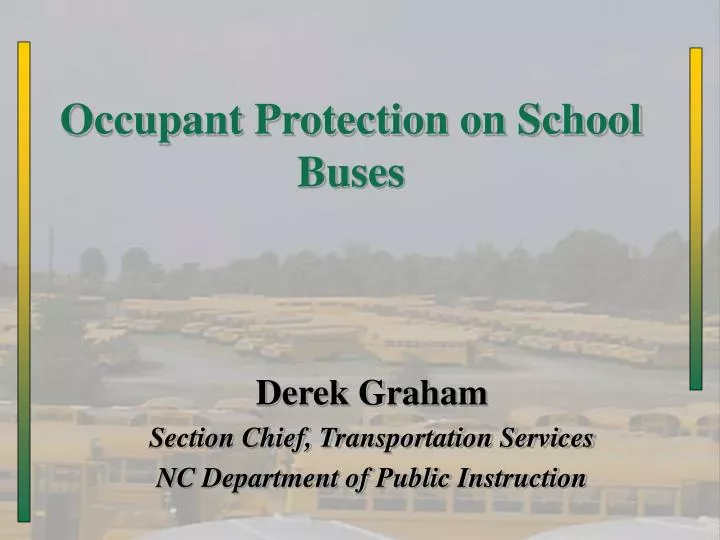 occupant protection on school buses