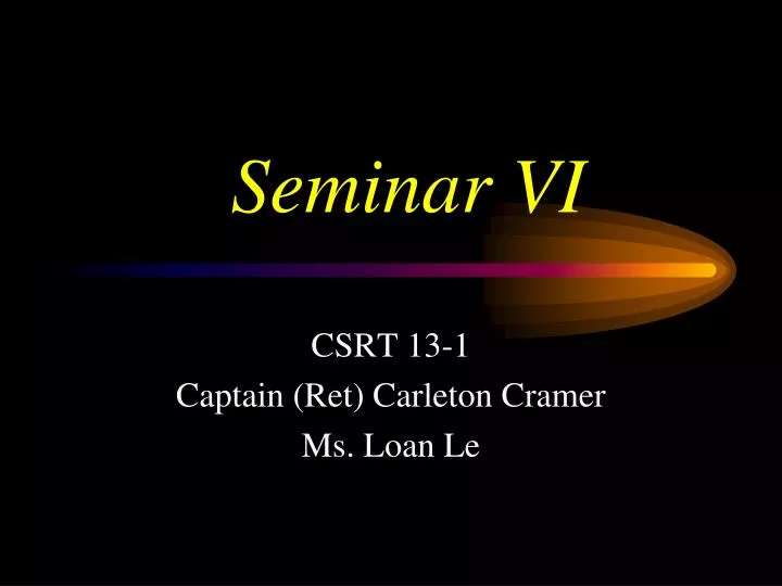 seminar vi