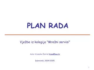 plan rada