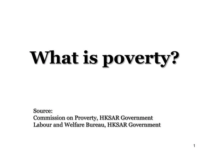 what is poverty