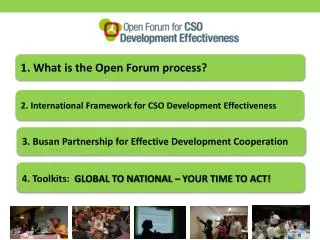 1. What is the Open Forum process?