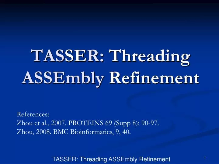 tas se r threading assembly refinement